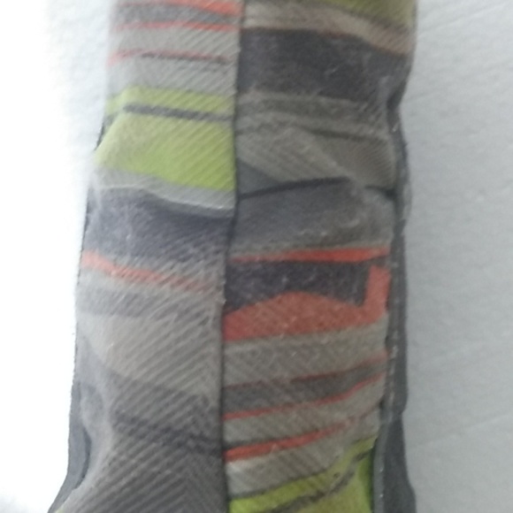 MONSTER Boys Winter Coat size 10 black, orange, and yellow stripes - Picture 14 of 15